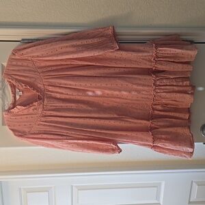 Pink long sleeve dress, LC Lauren Conrad, XL